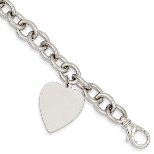 14k Yellow Gold Spiga Puff Hearts LOVE Bracelet